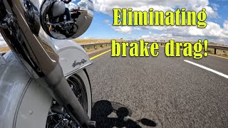 Eliminating brake drag on a Harley Softail [upl. by Lette861]