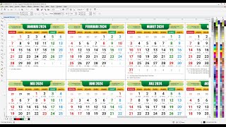 Template Kalender 2024 Tinggal Pakai [upl. by Lettie]