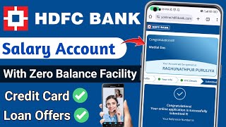 HDFC Bank Salary Account Opening Latest Procecss  How to Open HDFC Bank Salary Account Online [upl. by Ahseiuqal]