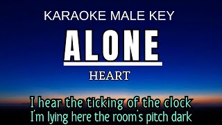 Heart  Alone Karaoke Male Key Nada Pria 6 D mayor [upl. by Templeton]