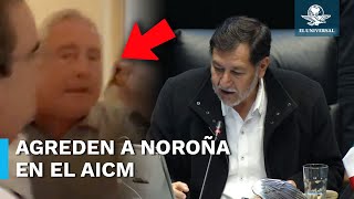 Senado denuncia a agresor de Fernández Noroña en el AICM [upl. by Anauq]