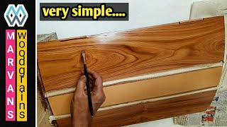 Wood Graining TechniqueHow To Draw Teak Wood Grains [upl. by Nemrac]