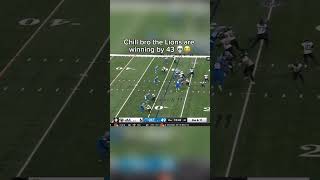 Chill bro the Lions are winning by 43 💀😭 nfl football funny edit [upl. by Inig]