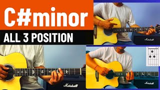 Cminor Chord All 3 Positions  Guitar Chords For Beginners [upl. by Holman]