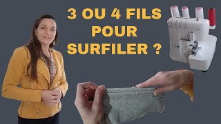 Comment surfiler avec 3 ou 4 fils à la surjeteuse [upl. by Ecydnac]