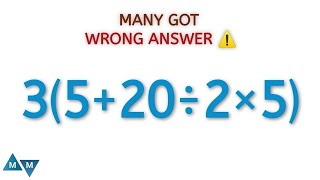 Pemdas viral math problem  3520÷2×5❓  A Tricky Math Expression [upl. by Roht]