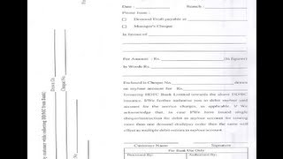 INHow to fill DD form of HDFC Bank [upl. by Sheila]