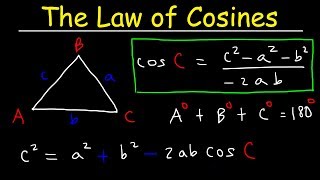 Law of Cosines Finding Angles amp Sides SSS amp SAS Triangles  Trigonometry [upl. by Aikyt]