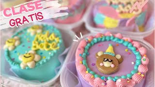 🌈 Clase GRATIS de Decoración de pasteles coreanos 🎂 LUNCHBOX CAKE 🤑 CLASE para HACER PASTELES MINI [upl. by Hausmann]