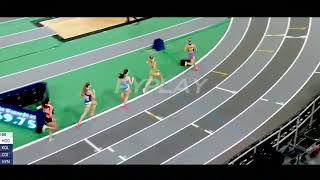 Isabelle Boffey wins heat 1 in women 800m at 2023 European Indoors Athletics Championships Istanbul [upl. by Annez]