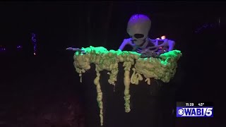 10yearold sets up haunted trail at his home in Etna [upl. by Floria816]