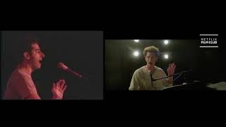 Andrew GarfieldJonathan Larson side by side Tick Tick BOOM  3090 PUT YOUR EARPHONES ON [upl. by Ynahpit110]