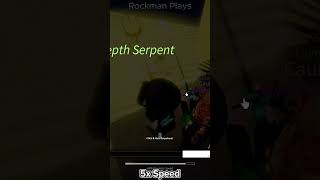 Catching the ANCIENT DEPTH SERPENT in Roblox Fisch roblox fisch mythical fish phonk shorts [upl. by Alleyn705]