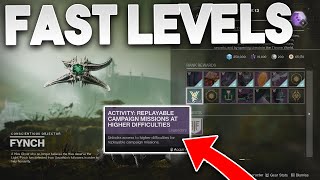 Destiny 2  How To Level Up Fynch Fast In Witch Queen [upl. by Nyla]