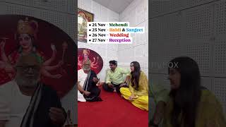 MaJaNiWedding Big Reveal  Dates for Mehendi Haldi Sangeet amp Reception are out malharthakkar [upl. by Oirifrop504]