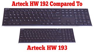 Arteck HW 192 keyboard VS Arteck HW 193 Keyboard [upl. by Ahsad]