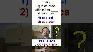 Bisogna usare lindicativo o il congiuntivo breve quiz italiangrammar [upl. by Barbee]