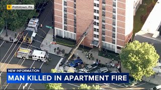 Man killed in Pottstown high rise apartment fire dozens displaced [upl. by Bowers]