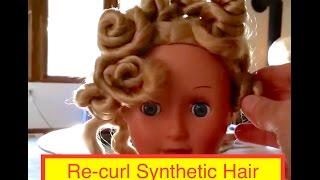 Our Generation Doll  Doll Hair Repair  ReCurl Synthetic Hair 💇🏼 🛁 ✂️ [upl. by Gwen]