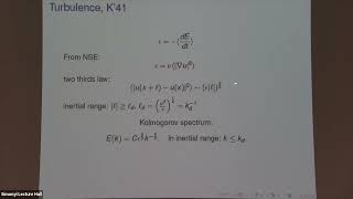 Pressure and intermittency  Peter Constantin [upl. by Simmonds]