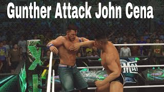 😱 Gunther Attack John Cena I Gunther Vs John Cena Single Match johncena codyrhodes wwe wrestling [upl. by Sillig]