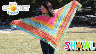 Splendid Springtime Shawl  Crochet Pattern [upl. by Nevada983]