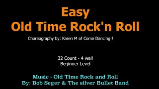 Easy Old Time Rock n Roll  Rhythm amp Groove class Line Dance [upl. by Glinys]