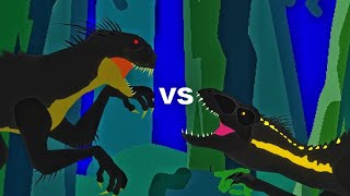 indoraptor vs scorpius rex stick nodes pro dinosaur battle season 1 EP 3 2023 [upl. by Ikkaj]