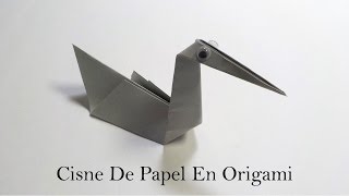 Cisne En Origami  Cisne De Papel  Mundo Origami [upl. by Htrahddis]