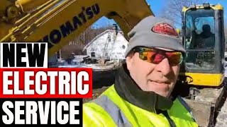 New electric line service from pole to house [upl. by Joris463]