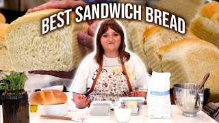 THE EASIEST Homemade Sandwich Bread Recipe NO KNEAD [upl. by Kiraa]