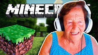 ¡ENSEÑO a MI ABUELA a JUGAR al MINECRAFT [upl. by Elsa284]