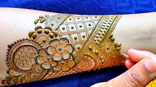 Bridal mehndi design  Full hand mehndi design  Gorgeous mehndi design [upl. by Lorene]