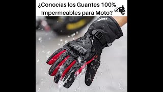 GUANTES PARA MOTOCICLISTA MARCA SUOMY 100 IMPERMEABLES [upl. by Las]