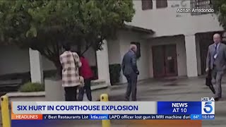 6 hurt in courthouse explosion set off by man in Santa Maria [upl. by Darleen]