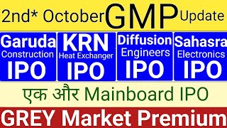 KRN Heat Exchanger IPO  Diffusion Engineers IPO  Garuda Construction IPO GMP  Stock Market Tak [upl. by Agripina]