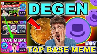 💥TOP BASE MEME🚀DEGEN 🤑Degen coin soon 5Rupi  Degen buy under🥳1Rupi  Top lowcap base meme coin [upl. by Sharity]