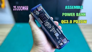 How To Make Assemble Power Bank QC30 PD20W TypeC Super Fast Charger [upl. by Atinav]