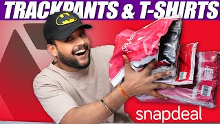 BEST TRACK PANTS amp TSHIRTS UNDER 500 on SNAPDEAL 🔥 Haul Review 2023  ONE CHANCE [upl. by Alorac]