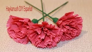 Como Hacer Flores de Papel Crêpe Fáciles y Bonitas Para el Día de Muertos [upl. by Farro]