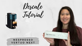 Nespresso Vertuo Descale Tutorial  Vertuo Next  Nespresso Vertuo Tips [upl. by Krik]