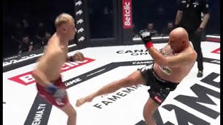 WALKA PRZERWANA Najman vs Tomasz Olejnik Fame MMA The Freak Cała walka trwała 30s rundy [upl. by Eiduj]