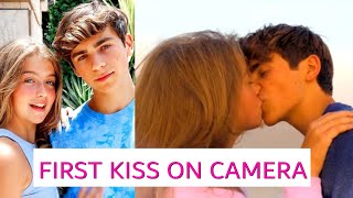 Ayden Mekus and Claire Rocksmith First Kiss😘 on Camera  Piper Rockelle Squad [upl. by Tews]