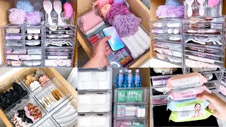 SATISFYING BATHROOM ORGANIZATION  Clean Restock and Organizing on a Budget [upl. by Llewoh]