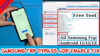 All Samsung Frp Bypass New Tool 2023  Samsung Frp Unlock Android 11 12 13 Fix Adb Enable [upl. by Hsirrap]