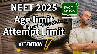 NEET 2025 Age limit and NEET 2025 Attempt limit  Explained in Tamil [upl. by Yentrok814]