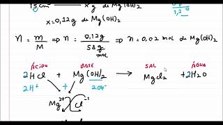 Reação de neutralização  Cálculo estequiométrico com neutralização [upl. by Cornie]