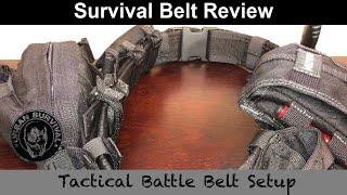 Survival Belt Review  Tactical Battle Belt Setup  Duty Belt  Combat Belt  Military Belt [upl. by Yelsna]