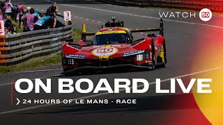 Onboard the 50 LIVE race action at 24H of Le Mans 2024  Ferrari Hypercar Part 1 [upl. by Ailaza]