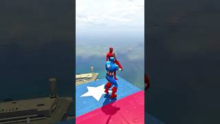 GTA 5 Epic Ragdoll  SpiderMan JumpsFails ep 328 shorts viral [upl. by Handbook]